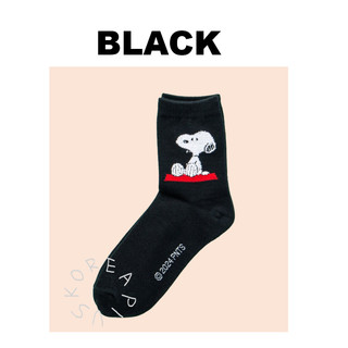[Snoopy] Tất mắt cá chân Snoopy Đậu phộng (Đen Be Xám Trắng)