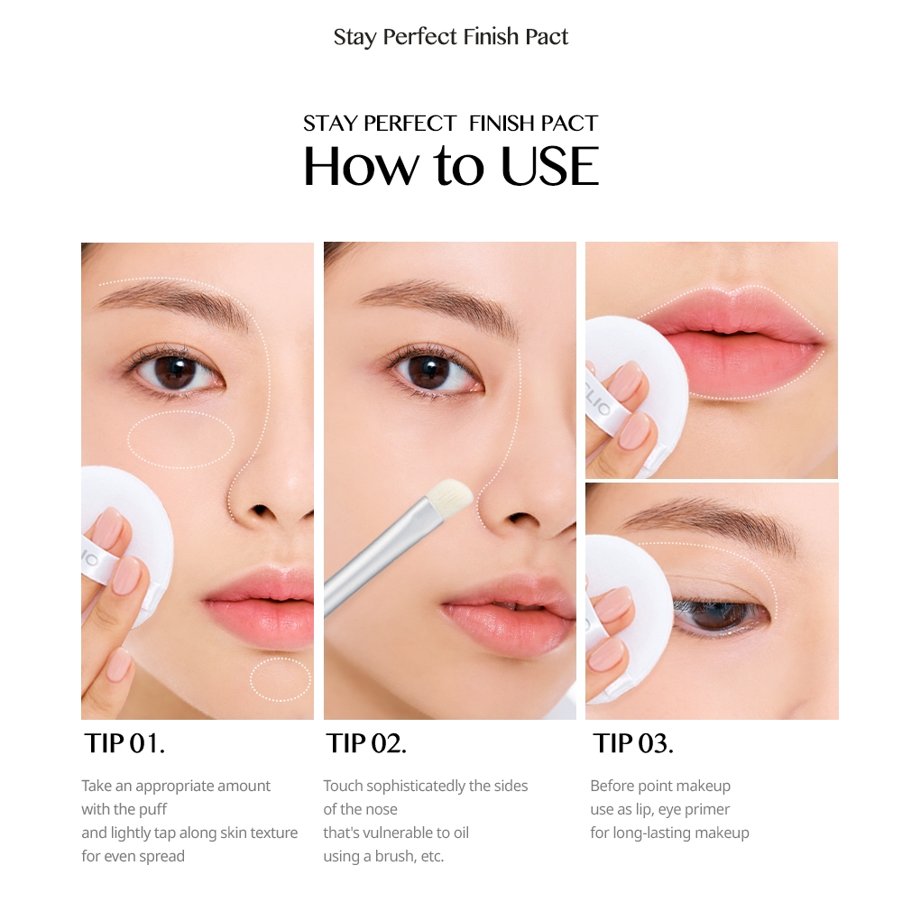 [CLIO] Phấn Phủ Kiềm Dầu Không Màu Stay Perfect Finish Pact (8g)