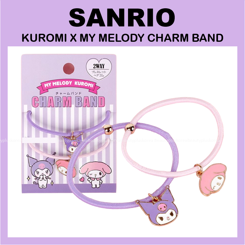 [Sanrio] KUROMI X MY MELODY CHARM BAND (dây buộc cao su tóc)