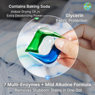 Power Clean 3-in-1 Laundry Capsules Detergents | Indoor Dry | Made in Korea | Korean Laundry Pods