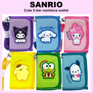 Ví vòng cổ 3 tầng dễ thương (Pompompurin / Kuromi / Cinnamoroll / Mymelody) Ví đựng tiền xu Velcro