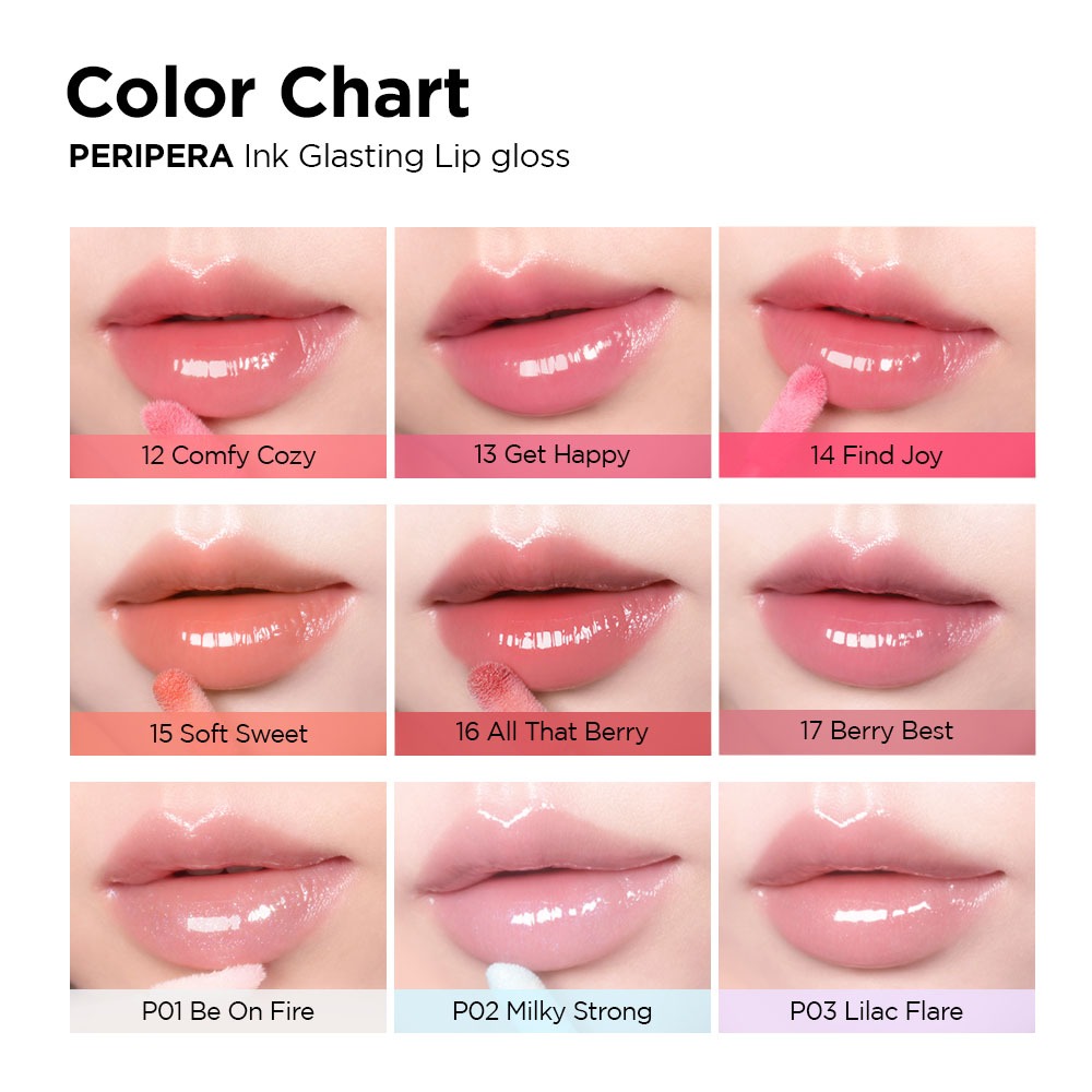 [Peripera] MÀU MỚI | Ink Glasting Lip Gloss 4.5ml (Môi đầy đặn, Không dính, Đầu cỡ lớn, Thuần chay)