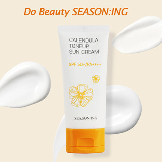[50g x 2 EA] SEASON:ING Calendula Tone up Sun Cream SPF 50 + PA + + + +, Chăm sóc ba lần, làm trắng, dưỡng ẩm, chống nhăn, Kem chống nắng, Kem chống nắng, K beauty, Hàn Quốc, chăm sóc da, trang điểm