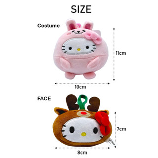[Sanrio] Túi đựng mặt Hello Kitty Bộ sưu tập búp bê quyến rũ Vòng chìa khóa túicharm Túi kẹp diasokorea 1032171 1041349
