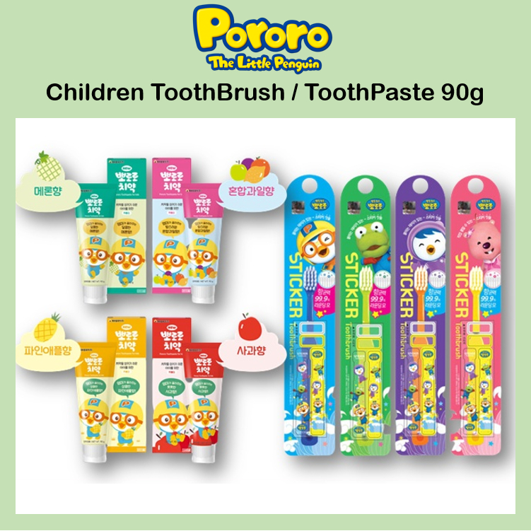 [PARORO] Pororo With Friends Kem đánh răng / Kem đánh răng 90g