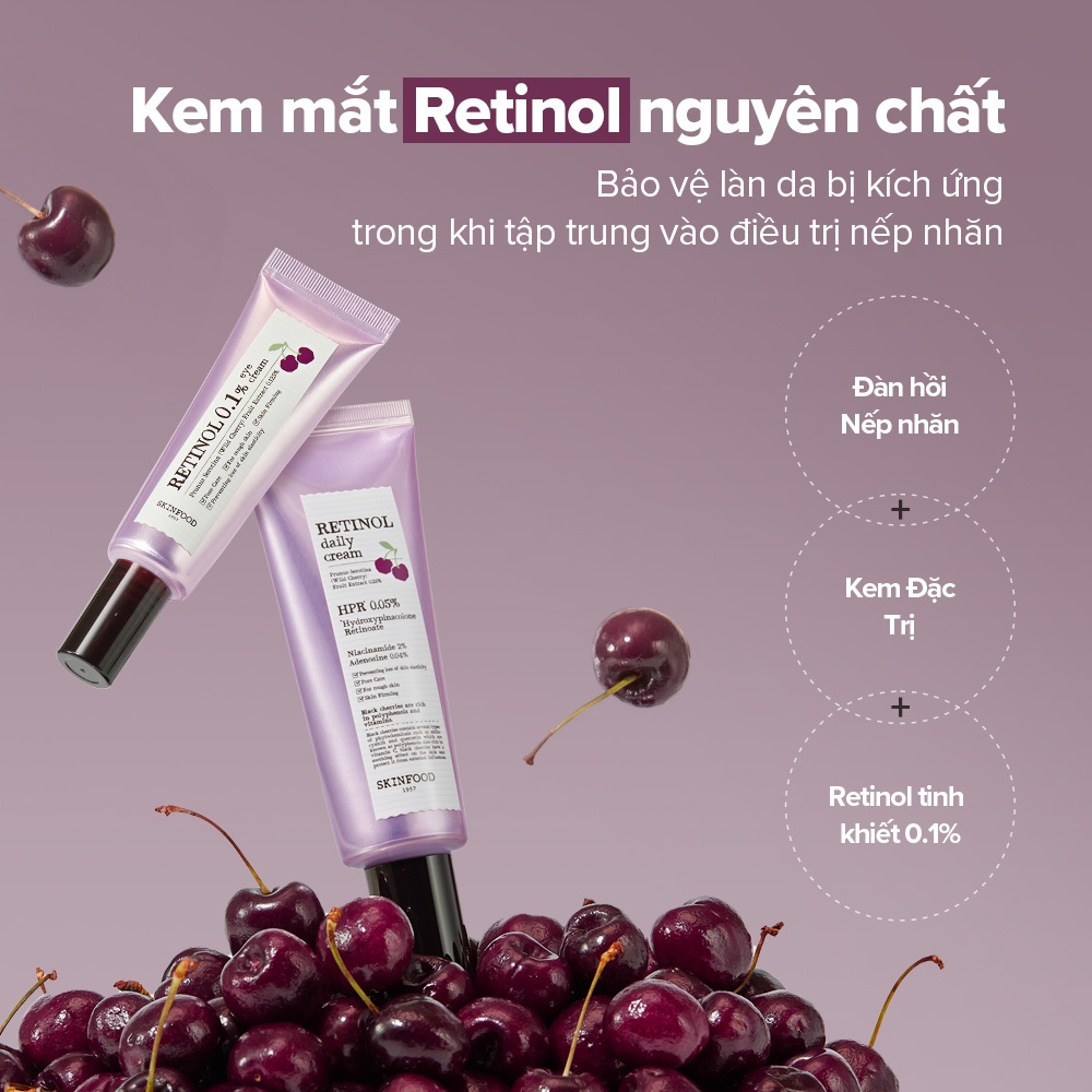 Ảnh Kem dưỡng mắt Black Cherry Retinol 0.1 30ml / Giảm nếp nhăn / Độ đàn hồi của da / Ngăn ngừa lão hóa da sớm / Black Cherry Retinol 0.1 Eye Cream 2
