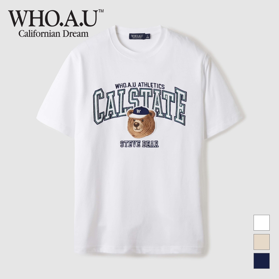 Ảnh Áo Thun Steve Campus Patch T-shirt Unisex Style | WHRPE2492U / WHRPE3792U 1