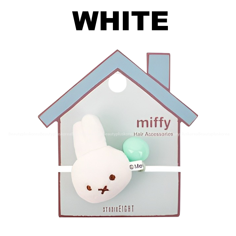 [Miffy] Dây buộc tóc nhân vật (Trắng / Hồng)