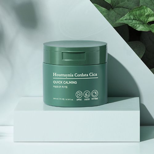 TONYMOLY Bông Toner cho da nhạy cảm (70 miếng) Houttuynia Cordata Cica Calming Toner Pads
