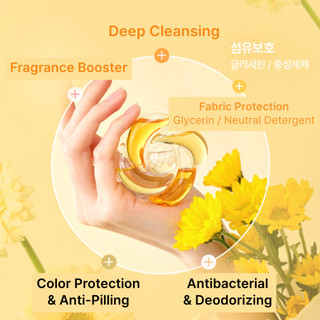 Viên giặt 5 trong 1 Nước Hoa - Sức mạnh làm sạch toàn diện với công nghệ tăng cường hương thơm