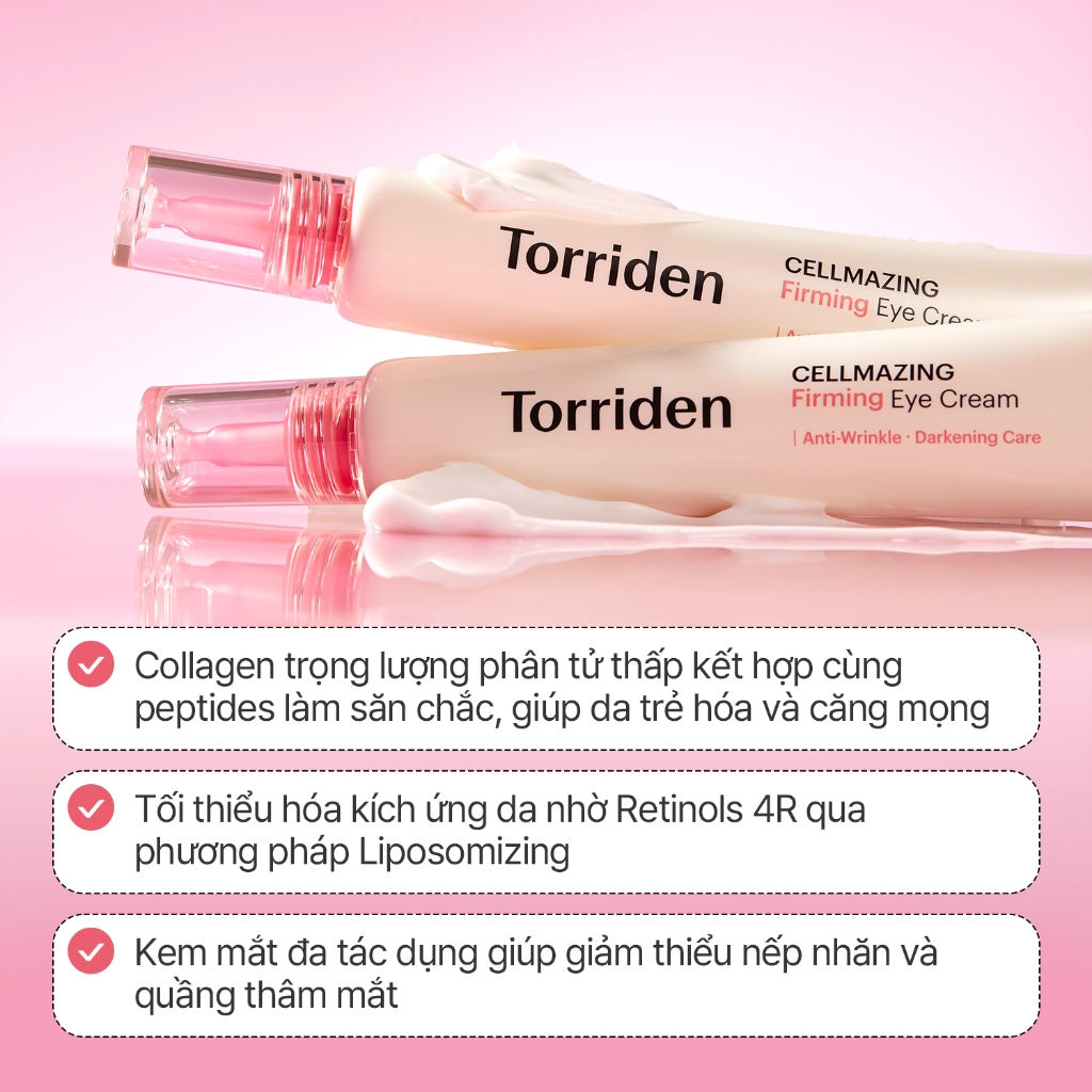 [ Torriden Live ] Kem dưỡng săn chắc mắt CELLMAZING chứa Collagen và Retinol, 30ml, Eye Cream