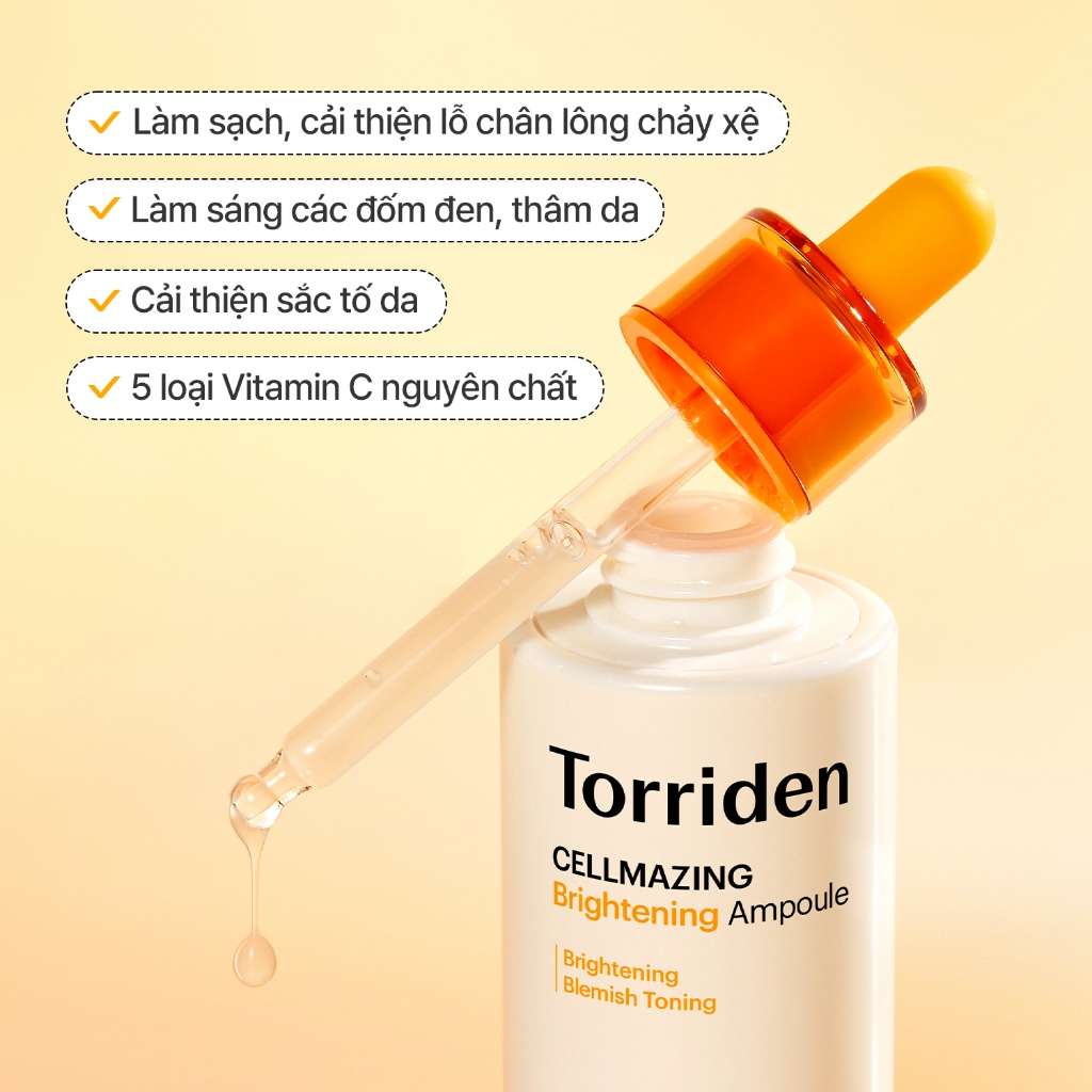 [ Torriden Live ] Tinh chất dưỡng trắng sáng da CELLMAZING chứa Vitamin C, 30ml, Ampoule