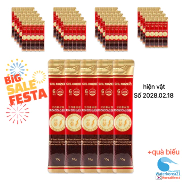 Chl Cheerleader Time Hàn Quốc 6 năm chiết xuất nhân sâm đỏ 10g x 100gói, bao bì số lượng lớn, chiết xuất nhân sâm đỏ Hàn Quốc