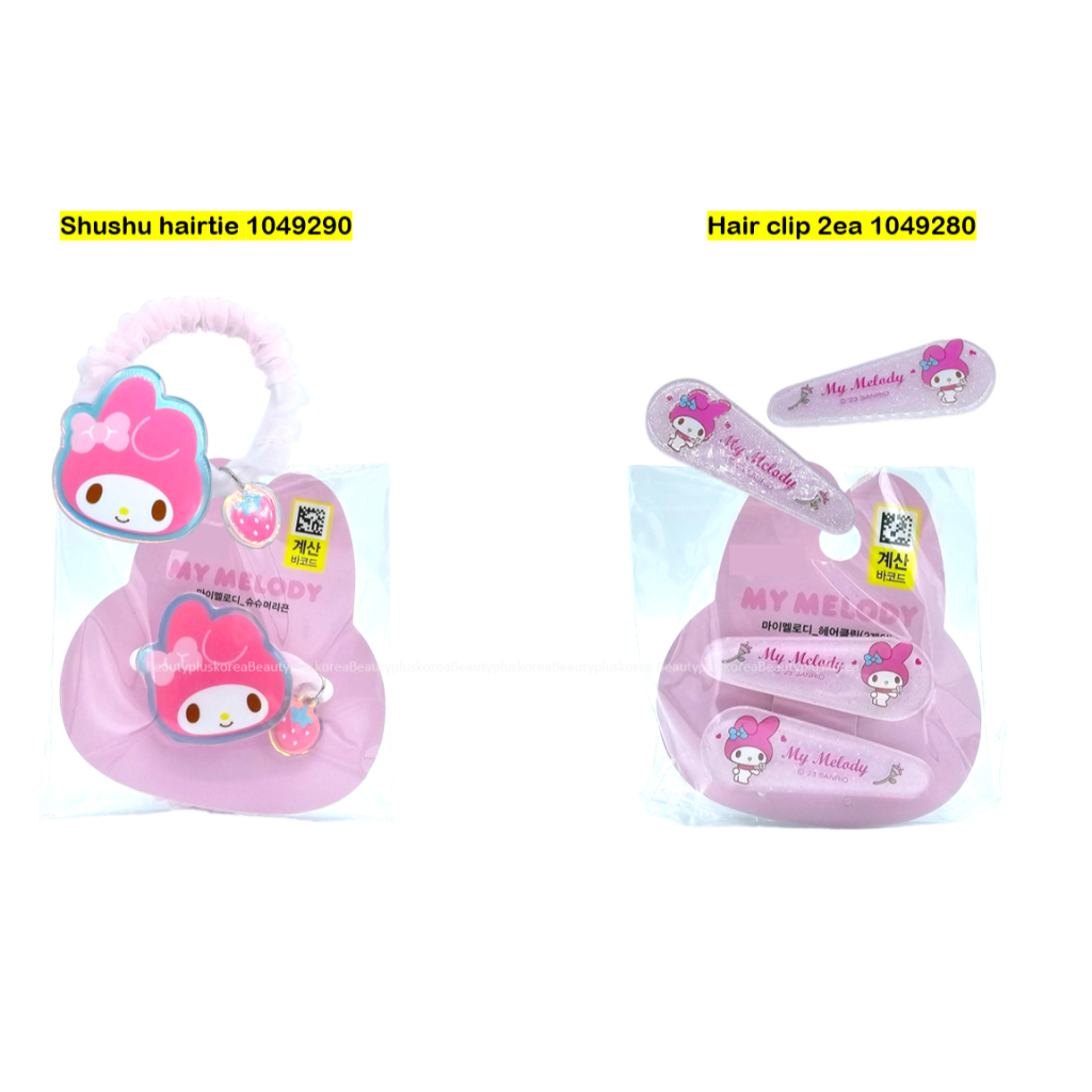 [Sanrio] Bộ sưu tập phụ kiện tóc daiso MY MELODY Hàn Quốc