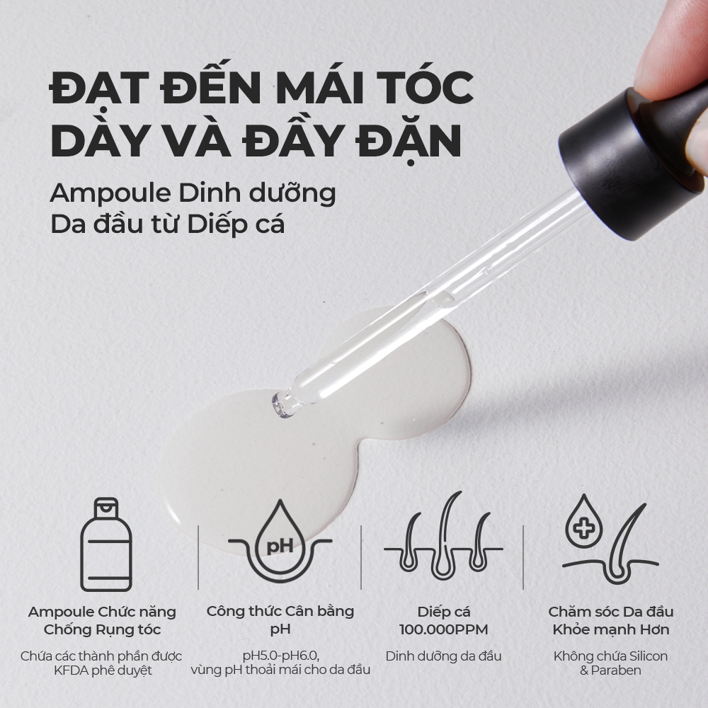 Ảnh Ampoule tăng cường rễ tăng cường da đầu 50ml [Chống rụng tóc, Houttuynia cordata 100.000ppm, 10 loại chiết xuất thảo dược tự nhiên] 2
