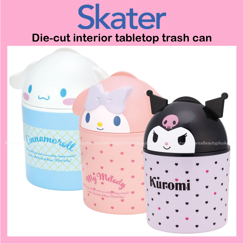[Skater] Thùng rác để bàn bên trong Kuromi / Mymelody / Cinnamoroll DB2D