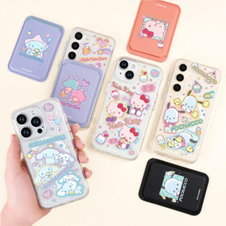 Nhân vật Sanrio - ốp lưng từ tính họa tiết trong suốt tương thích với iphone 16 15 14 13 12 11 pro max s25 s24 s23 ultra plus