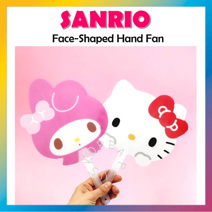 [Sanrio] Quạt cầm tay hình mặt (Mymelody Kitty)