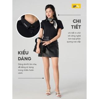Áo polo nữ cafe.da™ mát mịn seamless YODY Không Đường May chạm là mát  WAPO25S032