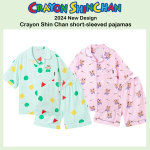 Shinchan 2024 Bộ đồ ngủ ngắn tay Crayon Shin Chan thiết kế mới
