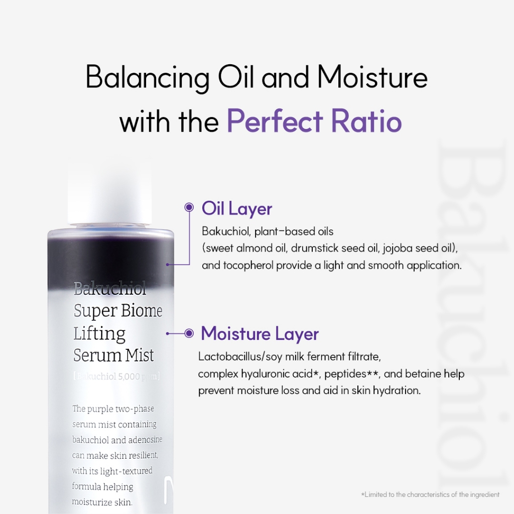 VELY VELY] Bakuchiol Super Biome Lifting Serum Mist 100ml – Dưỡng