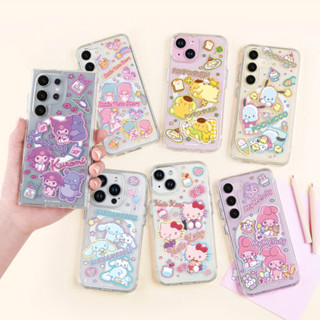 Nhân vật Sanrio - ốp lưng từ tính họa tiết trong suốt tương thích với iphone 16 15 14 13 12 11 pro max s25 s24 s23 ultra plus