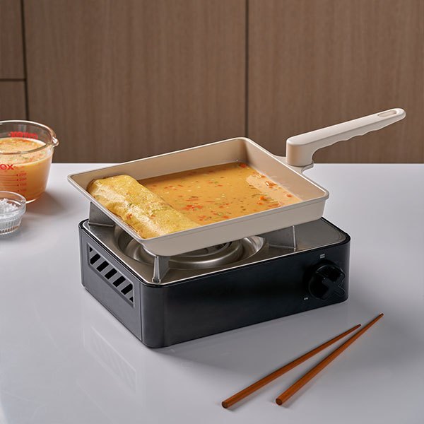 Chảo cuộn trứng chiên màu be TRUECOOK 29cm
