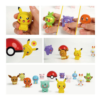 Bộ hình thay đổi khuôn mặt Pokemon & Poke Ball 1 gói