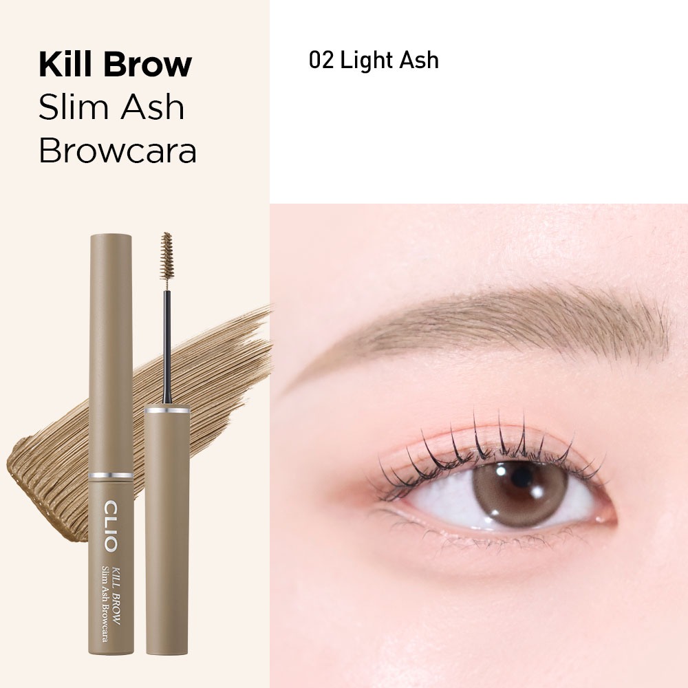 [CLIO] Chuốt Mày Bám Lâu Không Bết Vón Kill Cover Slim Ash Browcara (3g)