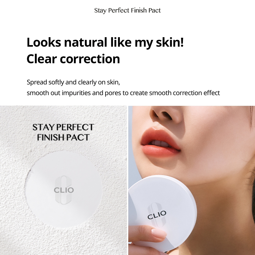 [CLIO] Phấn Phủ Kiềm Dầu Không Màu Stay Perfect Finish Pact (8g)