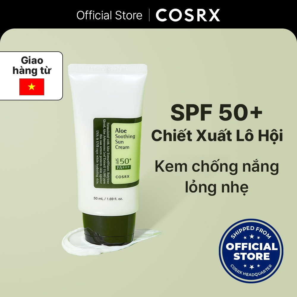 Ảnh COSRX OFFICIAL -  Kem chống nắng COSRX chiết xuất lô hội xoa dịu da SPF50 PA+++ dung tích 50ml 1