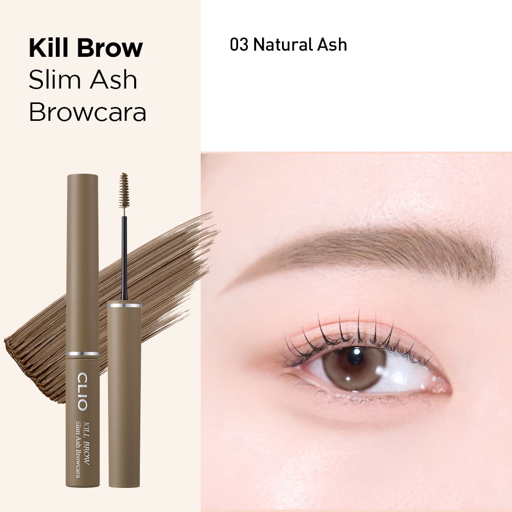 [CLIO] Chuốt Mày Bám Lâu Không Bết Vón Kill Cover Slim Ash Browcara (3g)