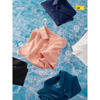 Áo polo nữ cafe.da™ mát mịn seamless YODY Không Đường May chạm là mát  WAPO25S032
