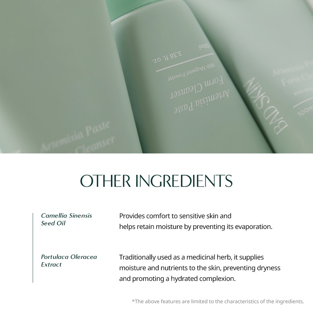 [BADSKIN KOREA] Artemisia Paste-Form Cleanser 25ml, Sản xuất tại Hàn Quốc, Sữa rửa mặt Mugwort