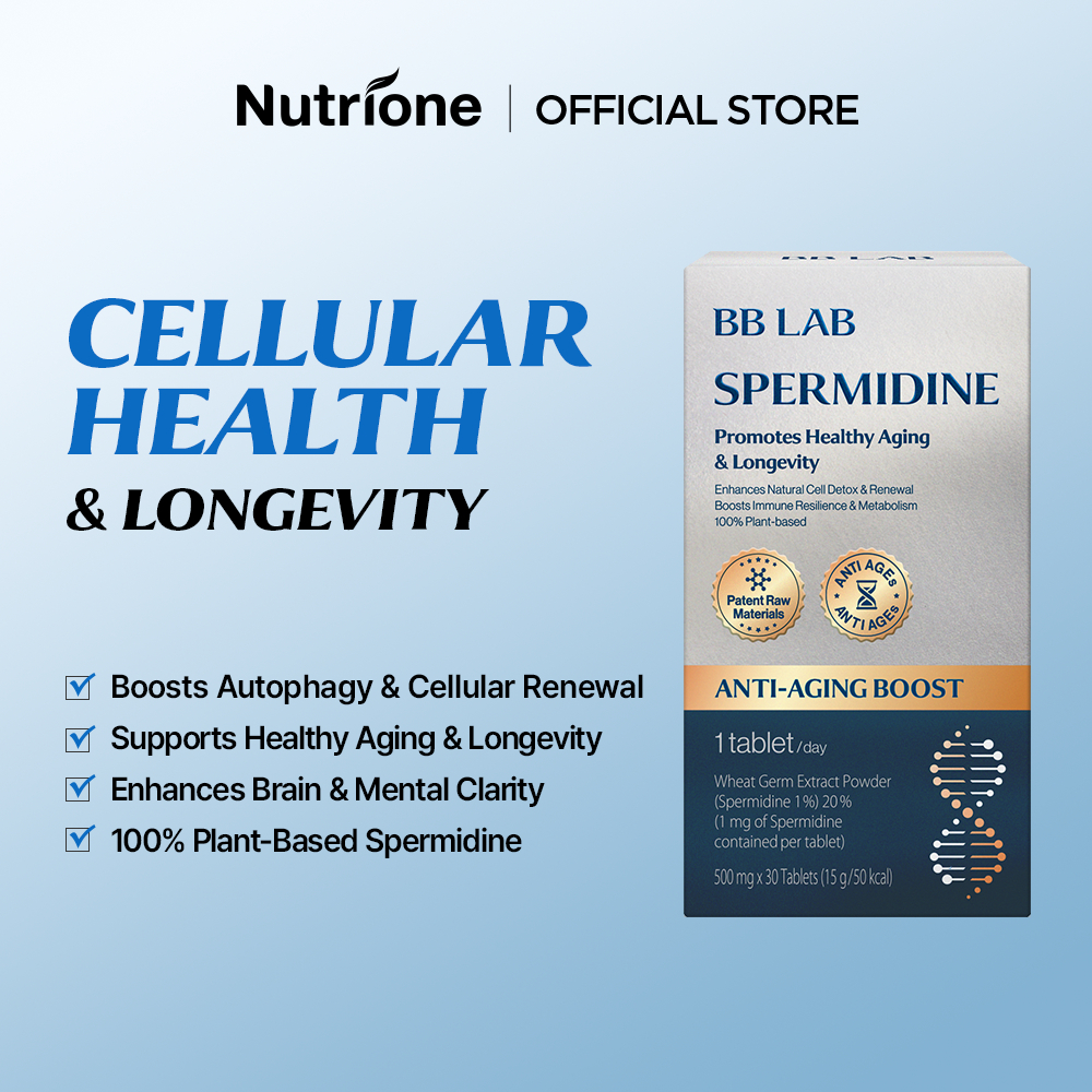 Nutrione BB LAB Spermidine để tái tạo tế bào và lão hóa khỏe mạnh (30 viên / HỘP)