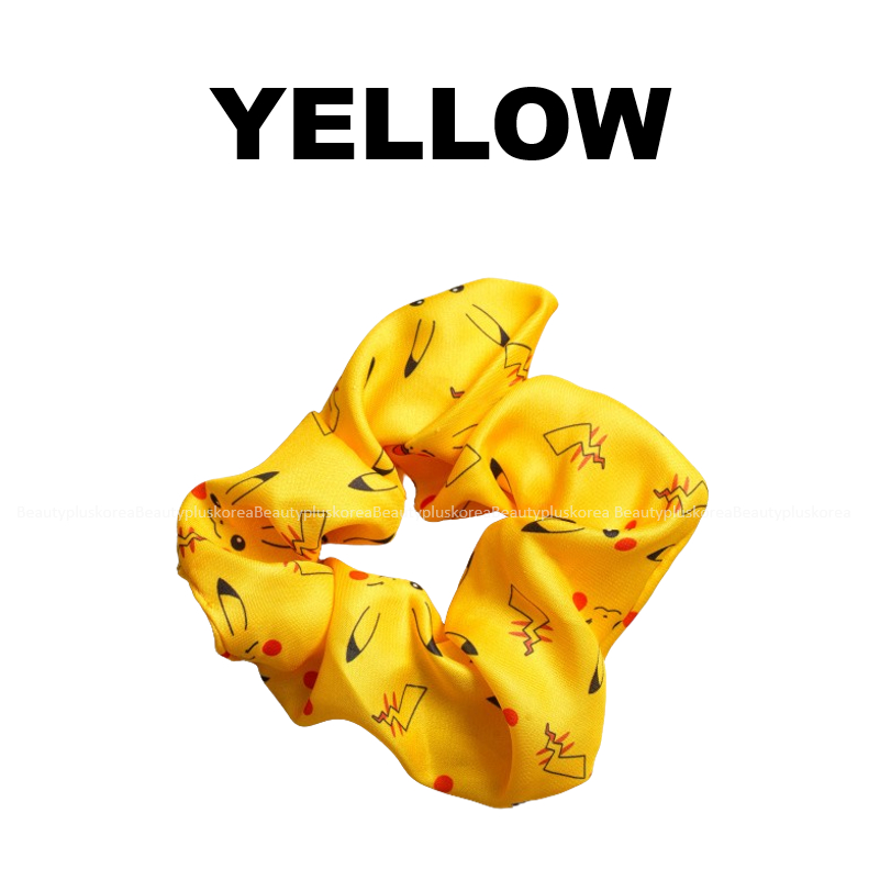 [Daiso] Dây buộc tóc Pokemon Pikachu (Vàng / Nâu / Lông Tơ)