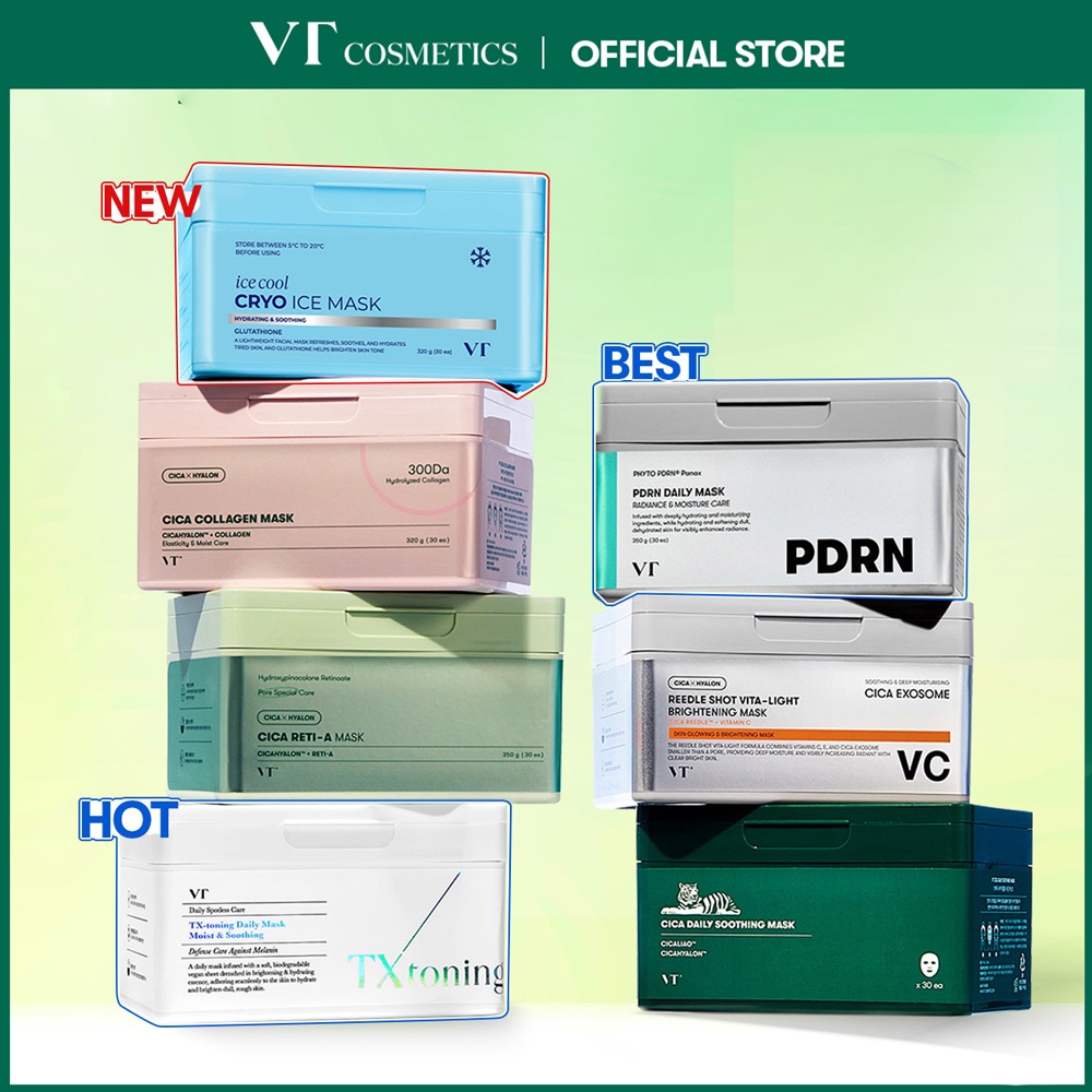[KOL-VT] Hộp Mặt Nạ Cica 30 Miếng – Mặt Nạ Giúp Làm Dịu Da, Dưỡng Ẩm, Hỗ Trợ Giảm Mụn, Phục Hồi Da, Dành Cho Da Nhạy Cảm  (CICA / Retinol) [Flagship Chính Hãng]