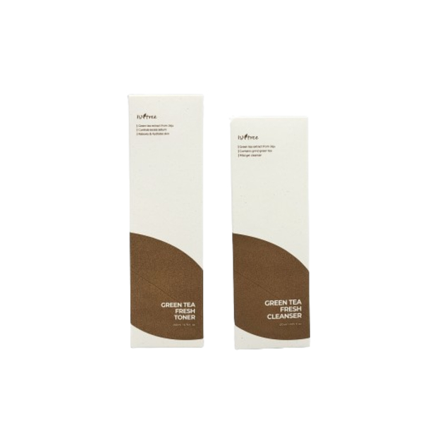 [Hàng mới về] Toner/ Sữa rửa mặt ISNTREE trà xanh tươi chăm sóc da