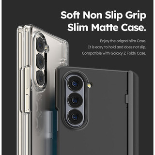 K-Max / bản lề bảo vệ vỏ cứng bảo vệ cho galaxy z fold 7 6 zfold6 fold6 màu đen trong suốt mờ