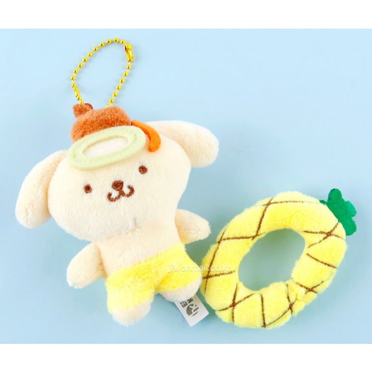 [SANRIO] Túi du lịch sang trọng có ống mùa hè Charm 8cm (Mymelody / Kuromi / HelloKitty / Pompompurin / Cinnamoroll / Pochacco) nhẫn bơi phổ biến thuộc da sanrio bạn bè