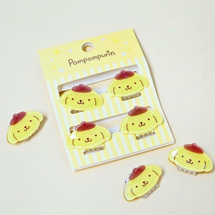 [Sanrio] Sanrio Licenses Kẹp tóc Mini 4p (Kuromi Mymelody Kitty Pompompurin Cinnamoroll) ghim tóc