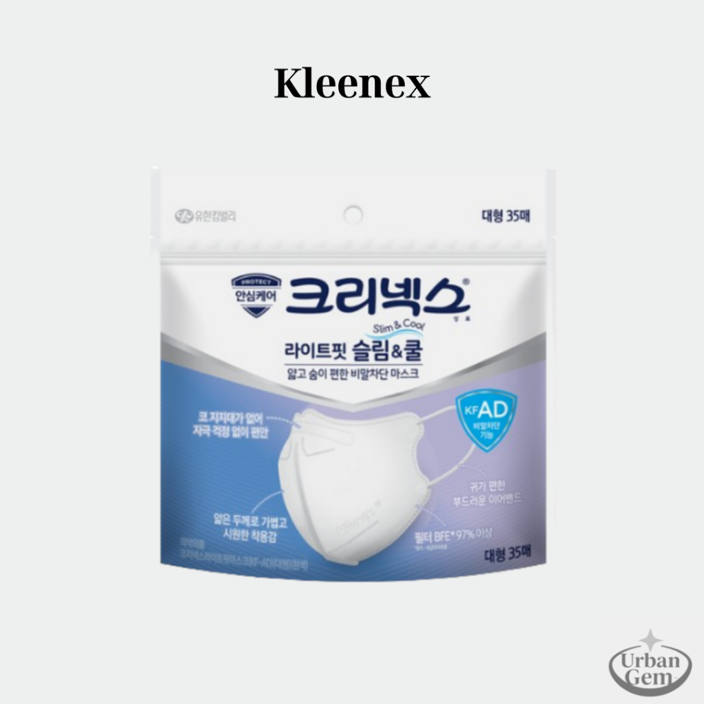 Kleenex Droplet Blocking Light Fit Slim & Cool Mask Kích thước lớn KF ...