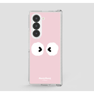 Khuôn mặt mong màu sắc trong suốt bản lề bìa cứng cho galaxy z fold 7 6 5 4 dễ thương