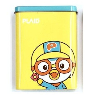 Pororo Line Friends Tin Case Bandage Band Aid (Bộ lưu trữ hộp đựng kim loại bỏ túi băng + băng)