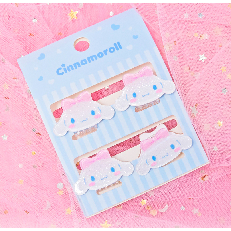 [Sanrio] Sanrio Licenses Kẹp tóc Mini 4p (Kuromi Mymelody Kitty Pompompurin Cinnamoroll) ghim tóc