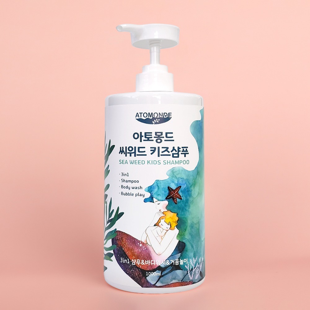 Sữa tắm dầu gội Atomonde Seaweed Kids All-in-one 1000ml