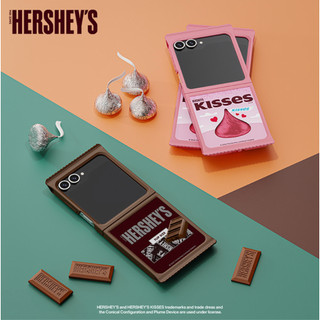 Ốp lưng Hershey 's Kiss X Samsung flipsuit cho galaxy z flip6 / flip 6 zflip6 màu nâu hồng