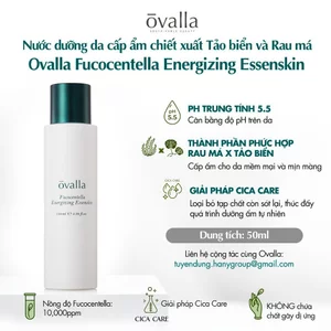 Nước cân bằng dưỡng ẩm, phục hồi và ngăn lão hóa da Ovalla Fucocentella Energizing Essenskin (130ml)