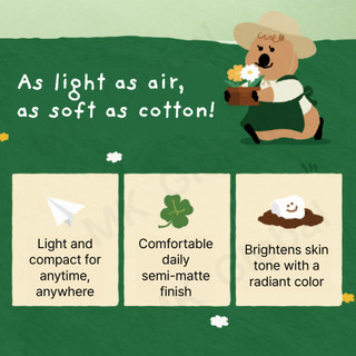 [Dinotaeng x The Face Shop] Kem lót Air Cotton 35g phiên bản giới hạn, 2 màu, mang lại làn da sáng tự nhiên