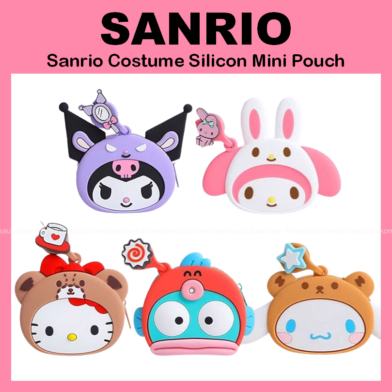 [Sanrio] Túi Silicon Mini trang phục Sanrio (Mymelody / Kuromi / Kitty / Hangyodon / Cinnamoroll)